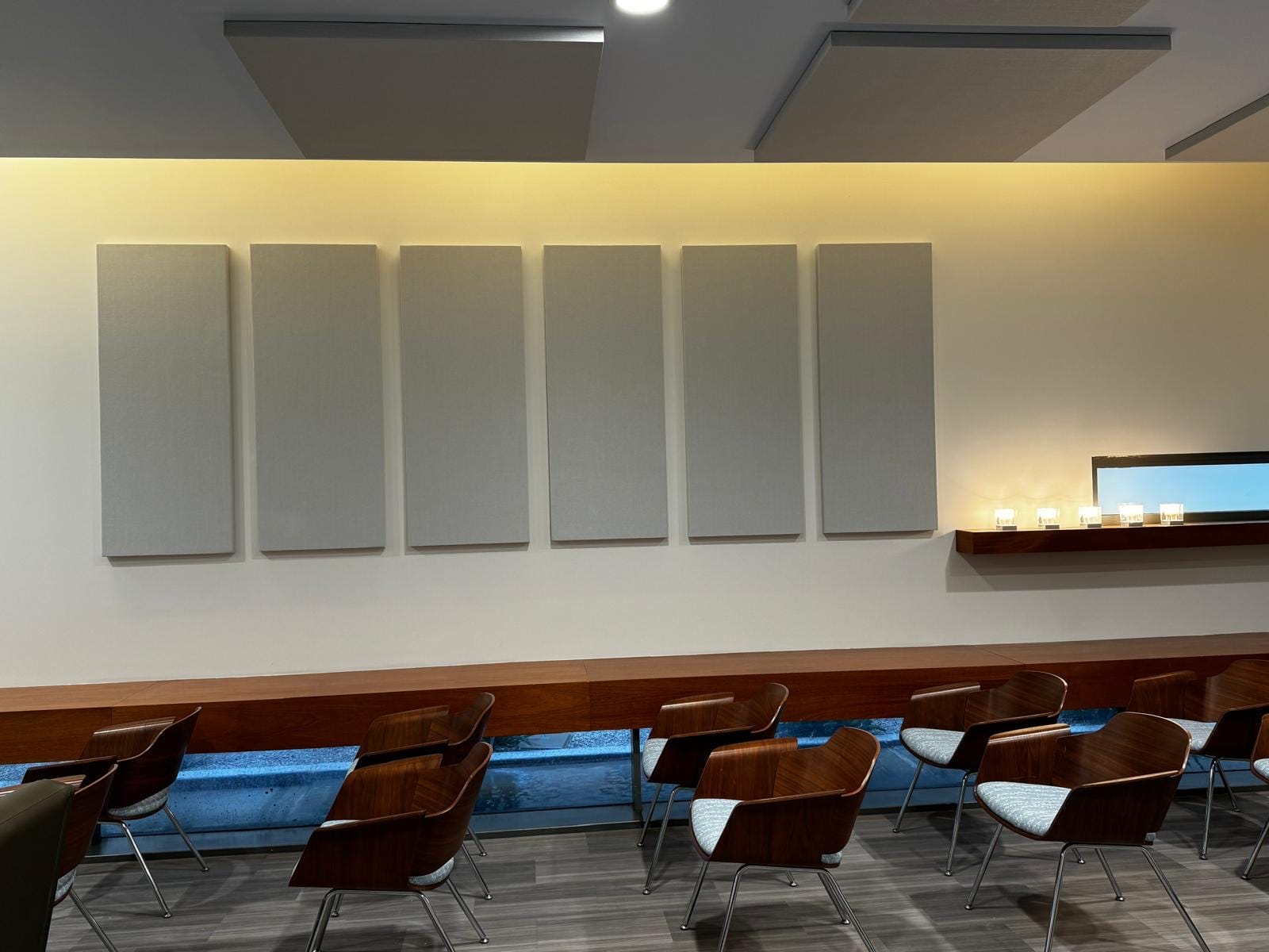 Conference room with acoustic wall panels
